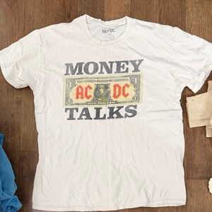 AC/DC Cream 'Money Talks' Graphic Tee